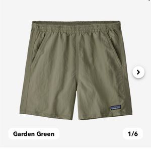Patagonia Baggies 5 in Garden Green